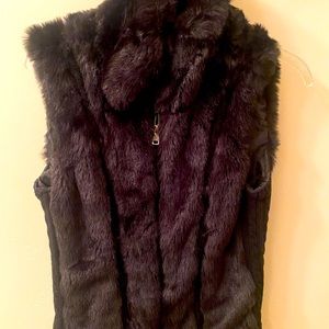 Black Fur Vest